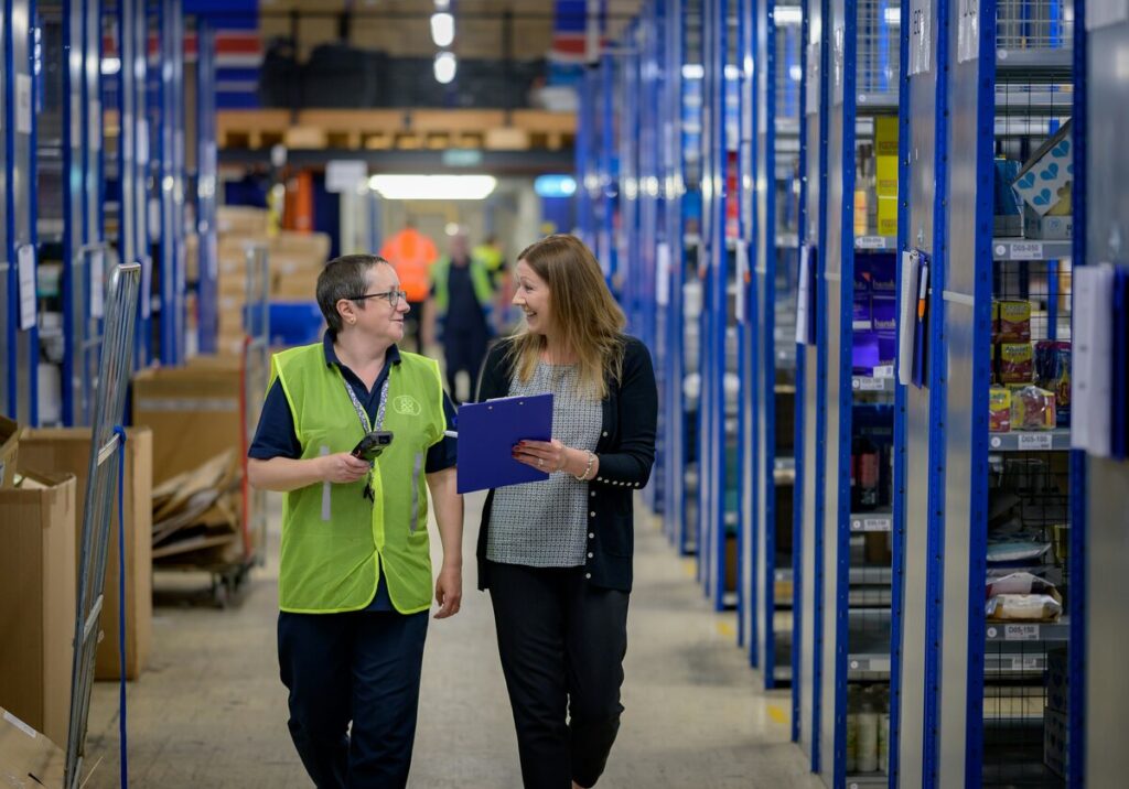 Warehousing and distribution staff at work